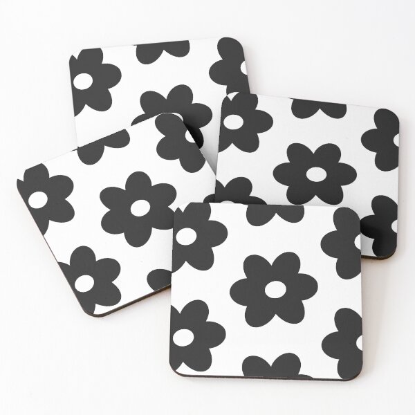 Item preview, cute tiny retro black and white flower design designed and sold by kcameron369.