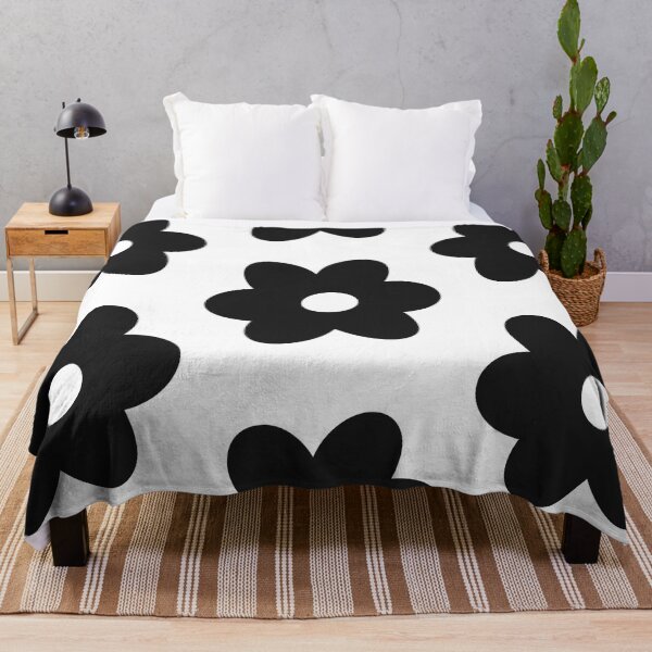Item preview, cute tiny retro black and white flower design designed and sold by kcameron369.