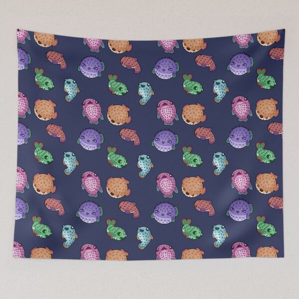 Item preview, Colorful School of Puffer Fish designed and sold by DomaniMedia.