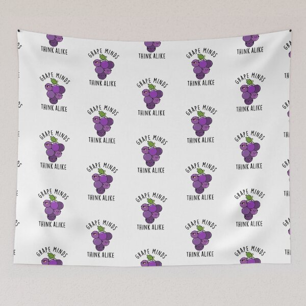 Item preview, Grape Minds Think Alike Funny Fruit Puns   designed and sold by punnybone.