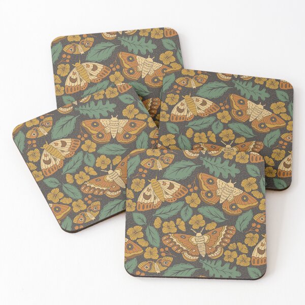 Item preview, Autumn Midnight Moths designed and sold by latheandquill.