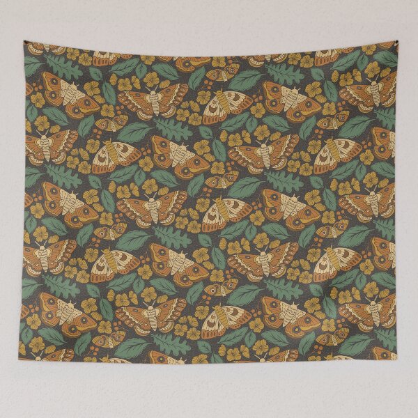 Item preview, Autumn Midnight Moths designed and sold by latheandquill.