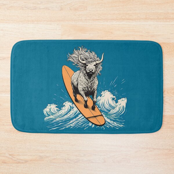Item preview, Highland Cow Surfing Coastal Cowgirl  designed and sold by DesignHausArt.