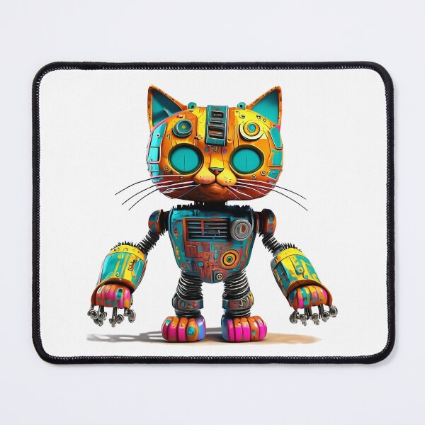 Item preview, cat robot 3d Art Design designed and sold by SkyscreenshopV2.