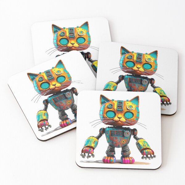 Item preview, cat robot 3d Art Design designed and sold by SkyscreenshopV2.
