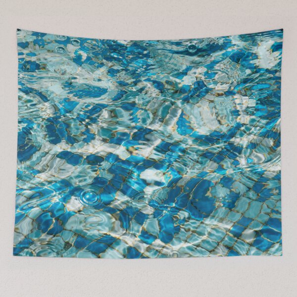 Item preview, Fluid Abstraction in Sapphire Turquoise and Aquamarine designed and sold by Georgia Mizuleva.