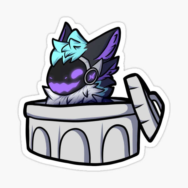 Purple Grumpy Protogen - I'm not a toaster Sticker by Mr-Lemur