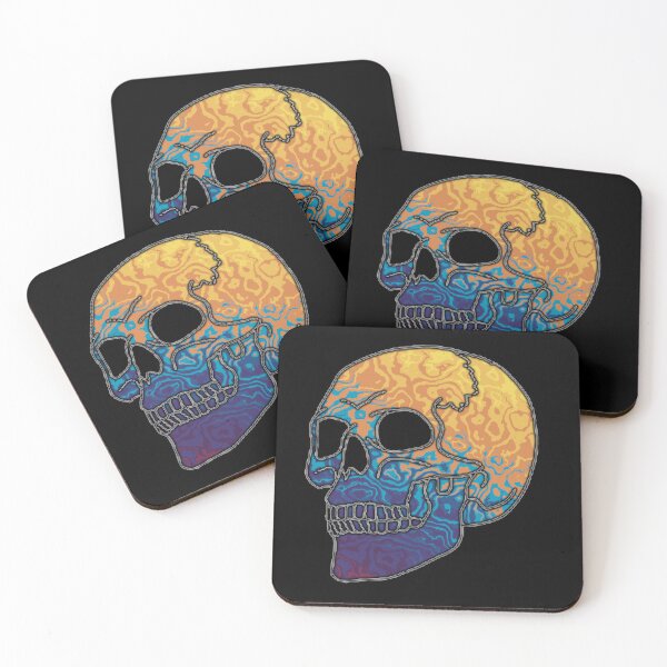 Item preview, Colored skull with black & white Lines designed and sold by AtlantisApparel.