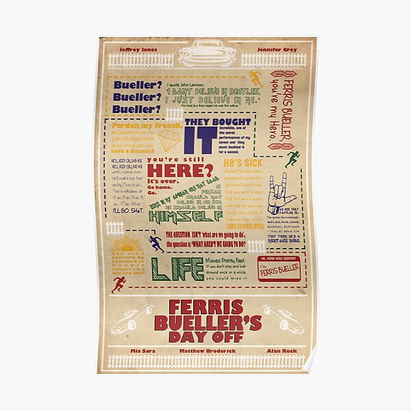 Ferris Bueller Poster Poster