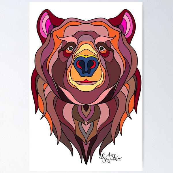 Item preview, Brown Grizzly Bear   designed and sold by ArtofSayankan.