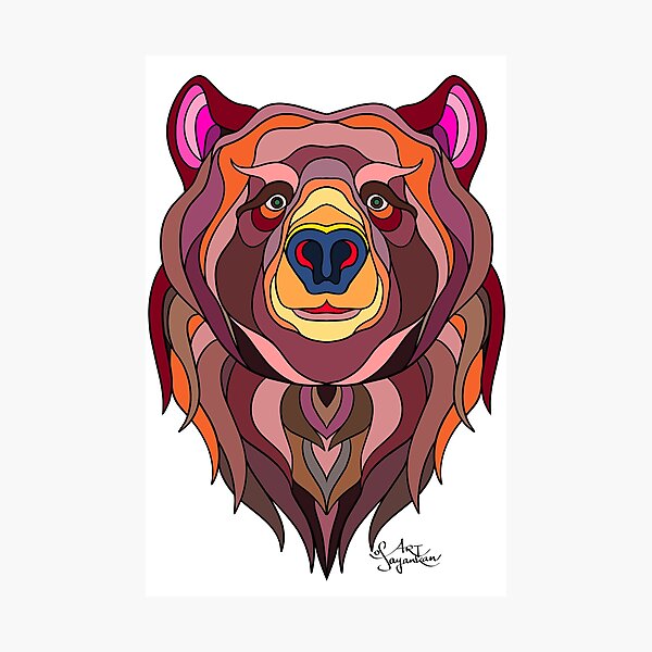 Item preview, Brown Grizzly Bear   designed and sold by ArtofSayankan.