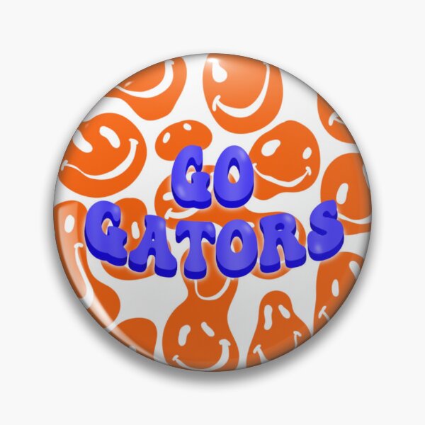 Item preview, UF Gameday Smiley Face Tailgate Pin designed and sold by Jackiepink9.