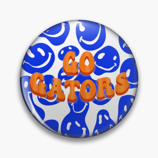 Item preview, UF Gameday Pin Smiley Face 2 designed and sold by Jackiepink9.
