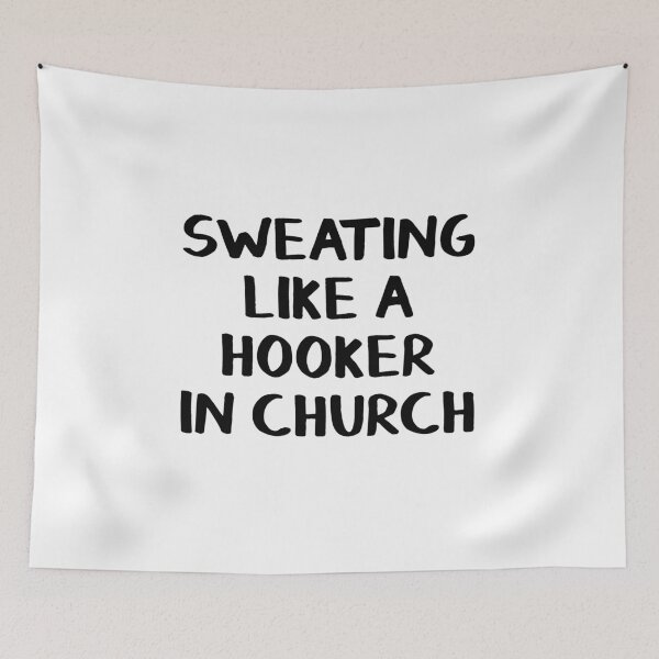 Item preview, Sweating like a hooker in church designed and sold by allthetees.