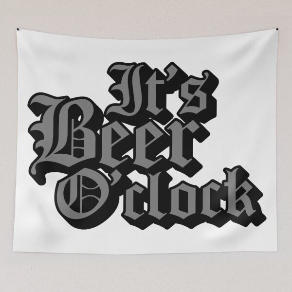 Item preview, It's Beer O'Clock Text Design  designed and sold by Harsh  Katariya.