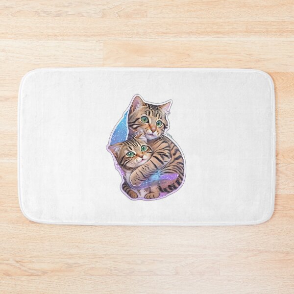 Item preview, Feline Love Connection: Cuddling Tabby Cat Pair designed and sold by FashionRex.