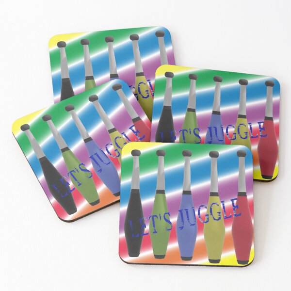 Item preview, Let's Juggle - 5 colorful juggling pins. designed and sold by shakespeare1212.