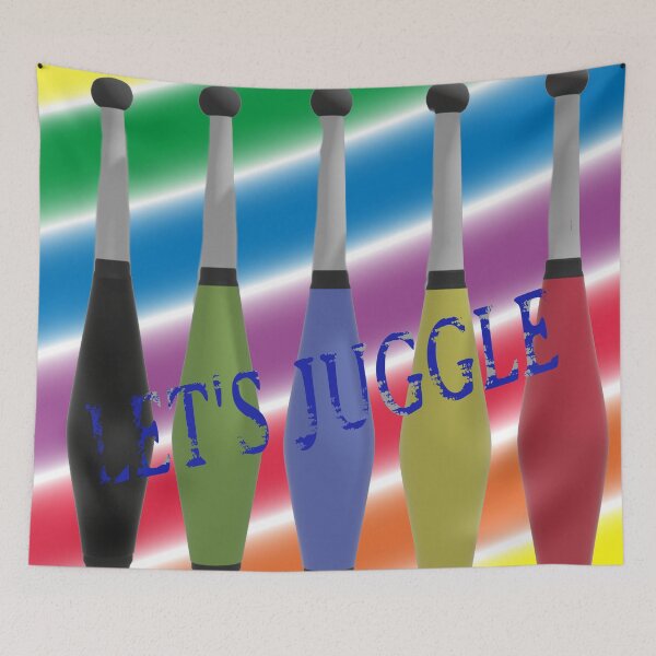 Item preview, Let's Juggle - 5 colorful juggling pins. designed and sold by shakespeare1212.