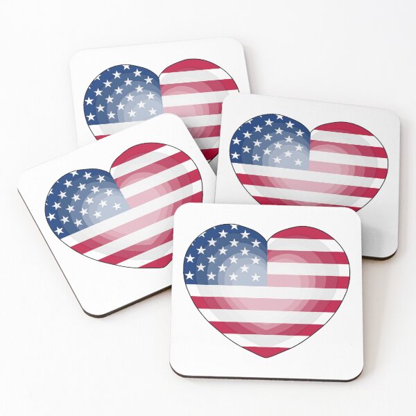 Item preview, Heart Love Flag of USA designed and sold by shopdiego.