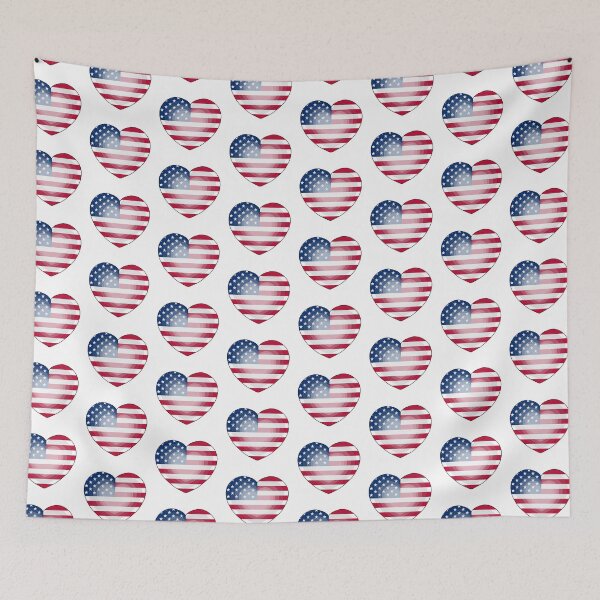 Item preview, Heart Love Flag of USA designed and sold by shopdiego.