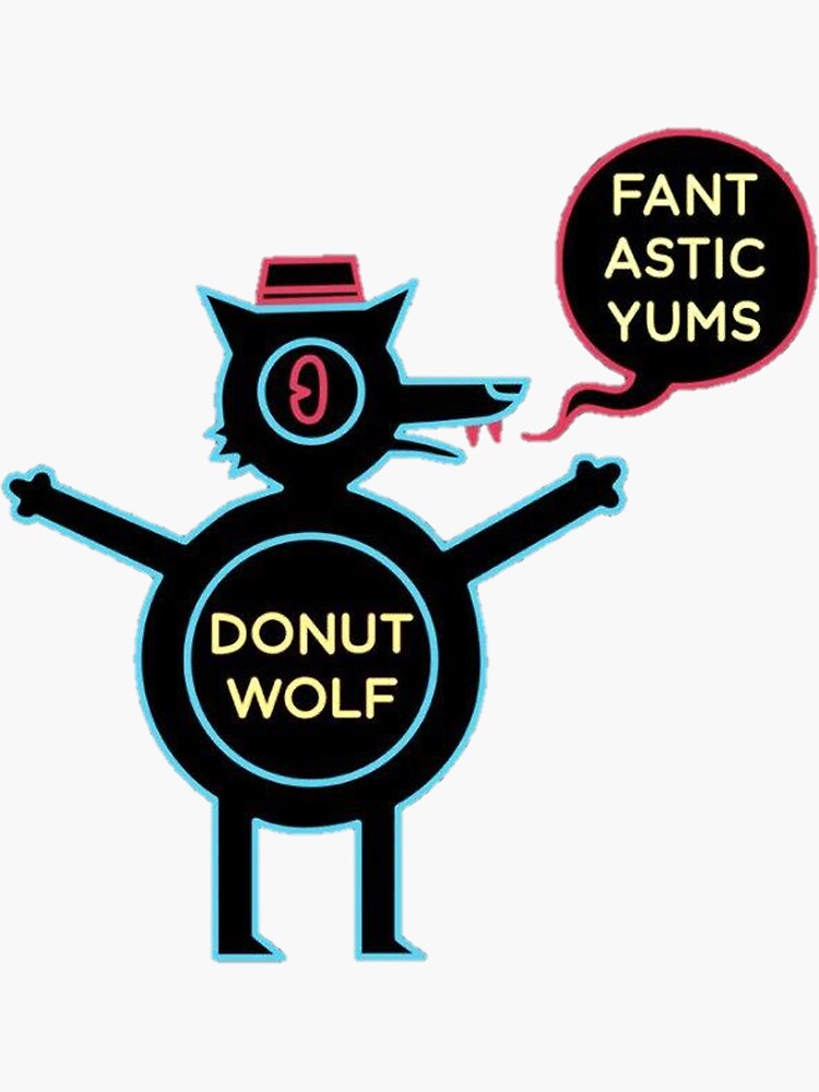 "Night in the Woods Donut Wolf" Sticker by deadmoonelf