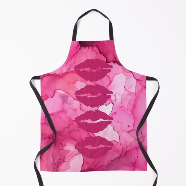 Item preview, Hot Pink lips with alcohol ink designed and sold by HandCraftedArt.