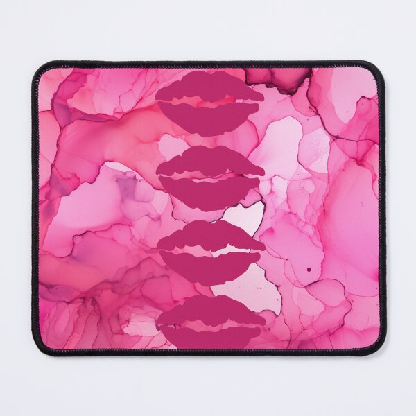 Item preview, Hot Pink lips with alcohol ink designed and sold by HandCraftedArt.