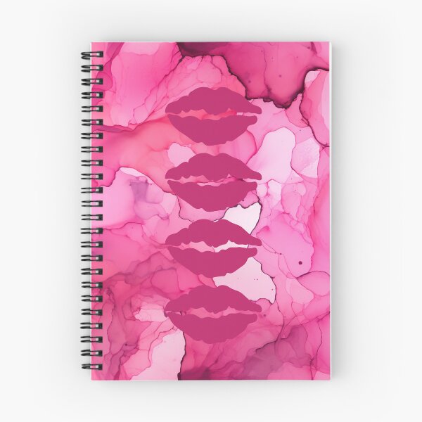 Item preview, Hot Pink lips with alcohol ink designed and sold by HandCraftedArt.