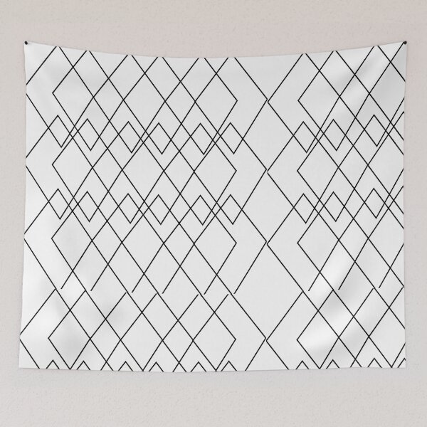 Item preview, Black and White Geometric Diamond Pattern designed and sold by Nisha Prabhu.