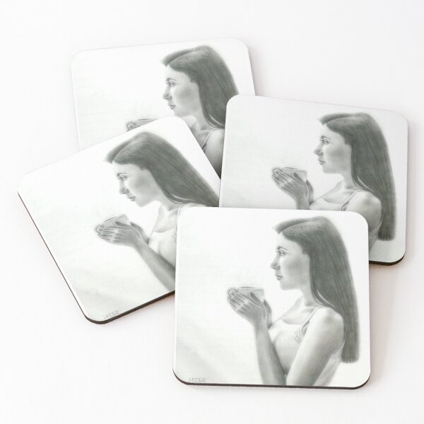 Item preview, Girl having a cup of tea designed and sold by Mayur Sharma.