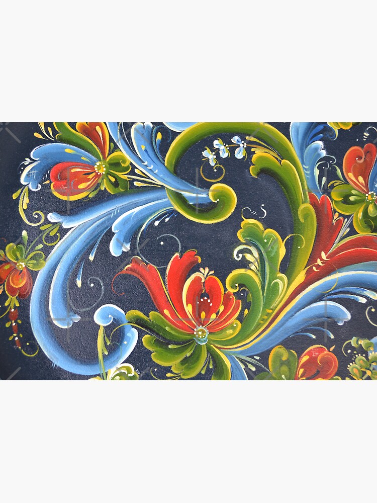 "Telemark Rosemaling from Norway" Sticker for Sale by Forestwood