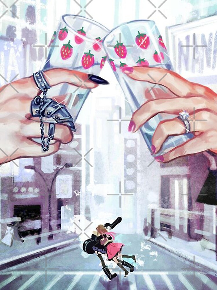 Nana anime strawberry glasses (black and white)