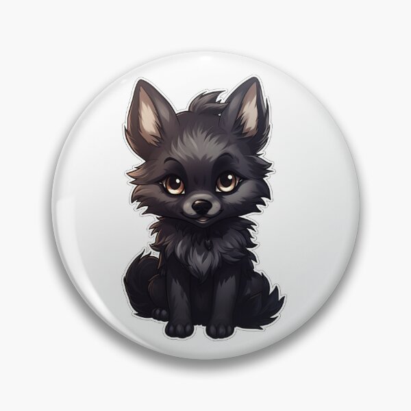 Item preview, Cute goth wolf pup designed and sold by Forest Alchemist.