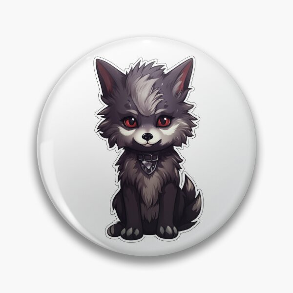 Item preview, Cute goth wolf pup designed and sold by Forest Alchemist.