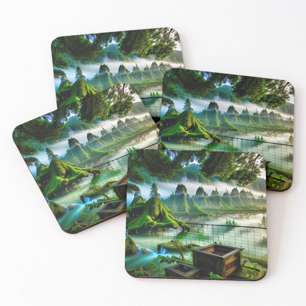 Item preview, A beautiful lush Fairycore Elf forest designed and sold by PixieDustAIArt.