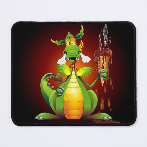 Item preview, Fun Dragon Cartoon with melted Ice Cream designed and sold by BluedarkArt.