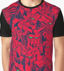 Gundam Camo Magenta Grafik T-Shirt