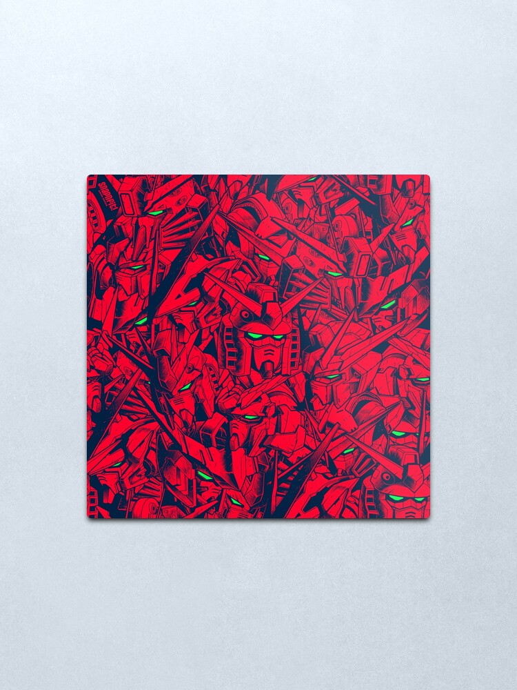 Alternate view of Gundam Camo Magenta Metal Print