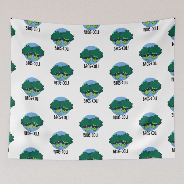 Item preview, Bros-coli Broccoli Funny Veggie Puns  designed and sold by punnybone.