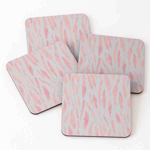 Item preview, Dusty Pink Wild Grasses on Light Gray Background designed and sold by Beachy.