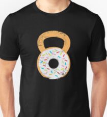 Kettlebell Donut, Funny Doughnut Fitness and Gym Joke T-Shirt Unisex T-Shirt