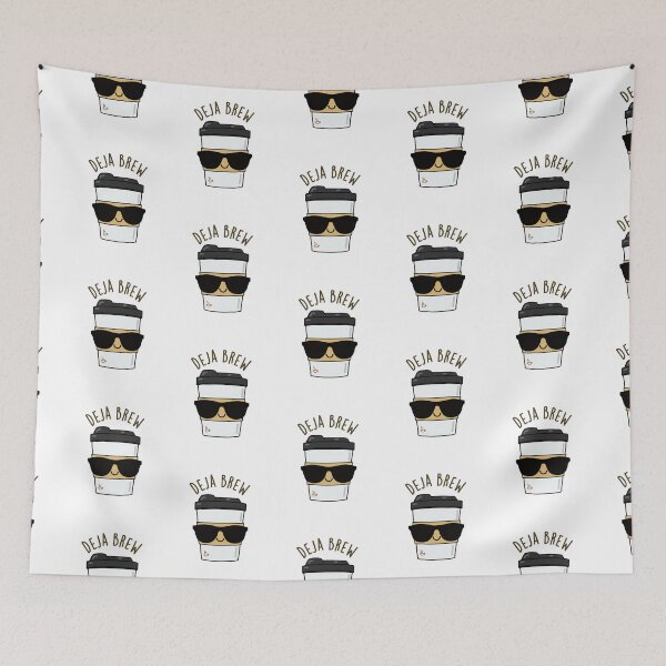Item preview, Deja Brew Funny Coffee Puns  designed and sold by punnybone.