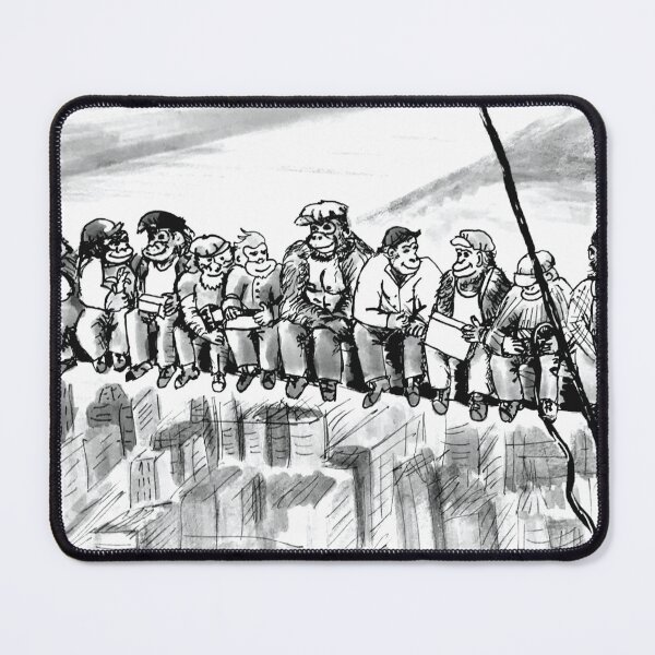 Item preview, Lunch atop a skyscraper apes designed and sold by Krissys-Art.