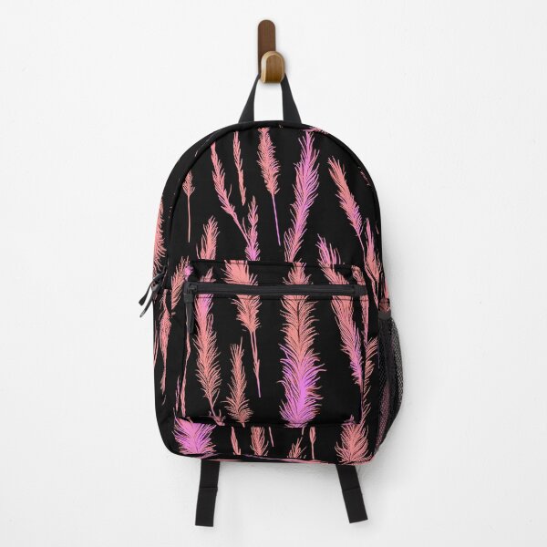 Item preview, Light Pink and Dusty Pink Wild Grasses on Black Background designed and sold by Beachy.