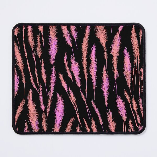 Item preview, Light Pink and Dusty Pink Wild Grasses on Black Background designed and sold by Beachy.
