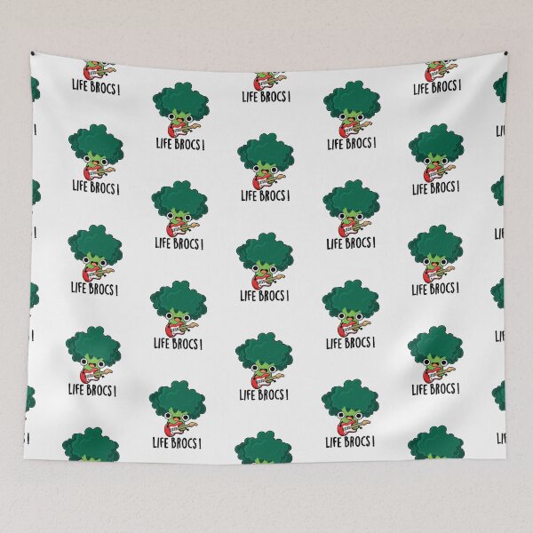 Item preview, Life Brocs Funny Broccoli Puns  designed and sold by punnybone.
