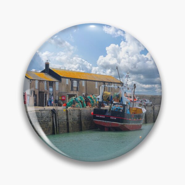Item preview, Lyme Regis Harbour Buildings designed and sold by Alisonchambers2.