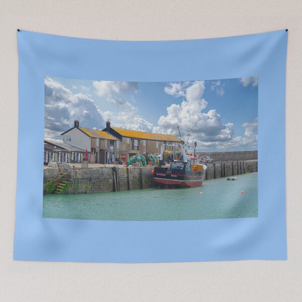 Item preview, Lyme Regis Harbour Buildings designed and sold by Alisonchambers2.