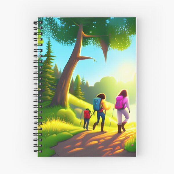 Item preview, Un grupo de amigos recorriendo un denso bosque bañado por el sol designed and sold by Adventurous Apparel.
