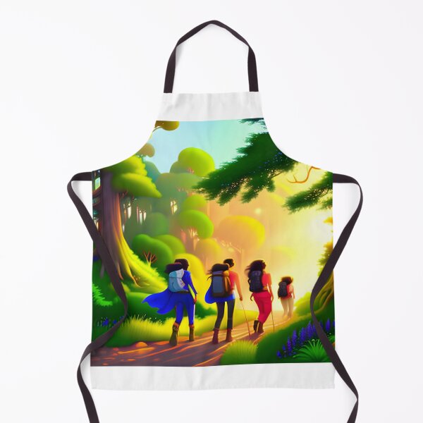 Item preview, Un grupo de amigos recorriendo un denso bosque bañado por el sol designed and sold by Adventurous Apparel.